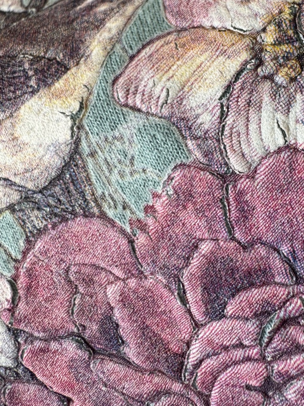 Vtg 90s Pigeon Forge TN Bird Floral Tee L 21x26 Teal Nature Fruit of the Loom - Picture 11 of 13